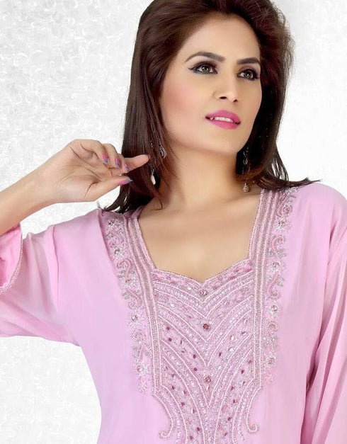 Aesthetic Embroidered Short Kaftan
