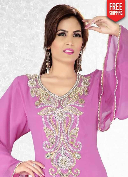 Brilliant Lavender Fashionable Bell Sleeve Farasha