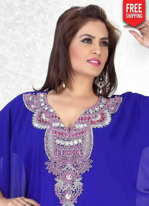 Buxom Faux Georgette Designer Kaftan