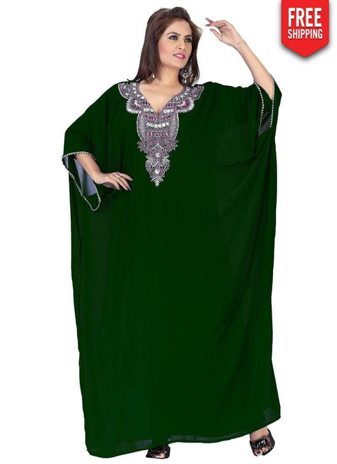 Buxom Faux Georgette Designer Kaftan