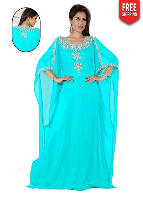 Celadon Trendy Farasha Kaftan
