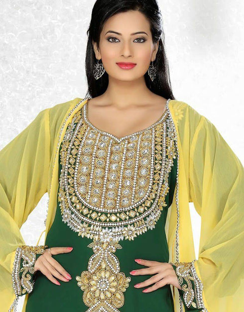 Chic Jacket Style Embroidered Kaftan &