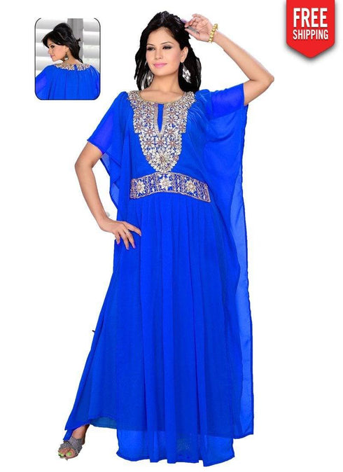 Dainty Embroidered Kaftan Maroon