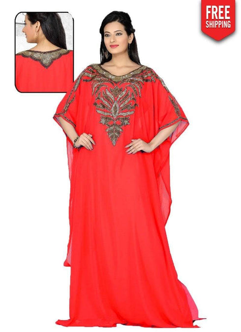 Dazzling Embroidered Designer Kaftan Dress