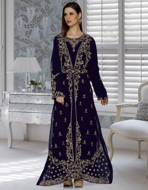 Deep Embroidered Islamic Kaftan
