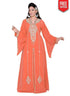 Dubai Style Party Wear Front Slit Kaftan With Golden Work