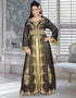 Dubai Style Party Wear Front Slit Kaftan With Silver Work