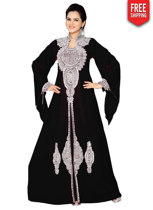 Dubai Style Party Wear Kafan With Designer Sleeve
