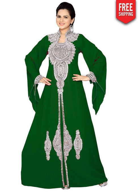 Dubai Style Party Wear Kafan With Designer Sleeve