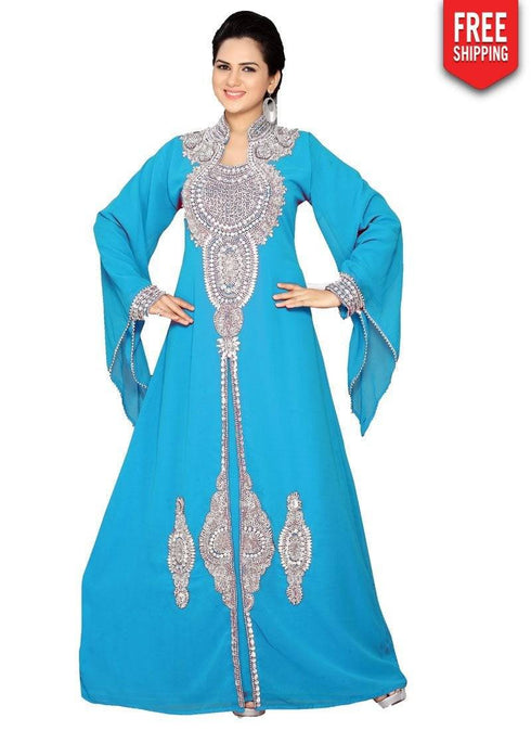 Dubai Style Party Wear Kafan With Designer Sleeve