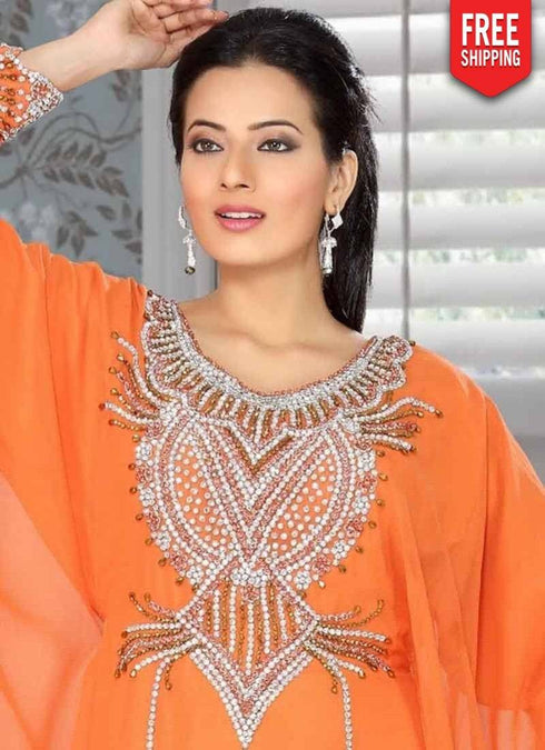 Elegant Embroidered Kaftan Gowns