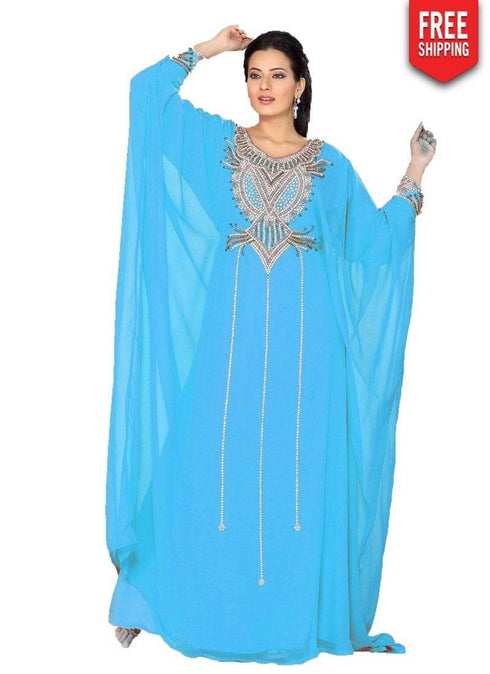 Elegant Embroidered Kaftan Gowns