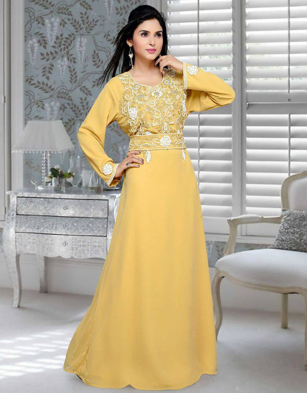 Embroidered simple kaftan