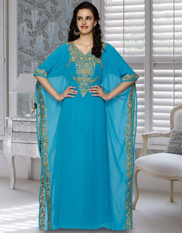 Enigmatic Faux Georgette Designer Farasha Kaftan