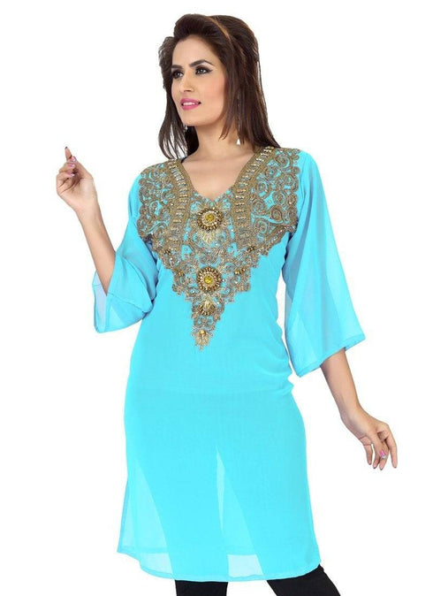 Exquisite Georgette Embroidered Short kaftan