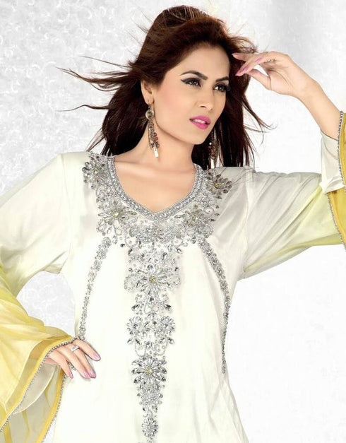 Fancy Bell Sleeve Jacket Style Kaftan