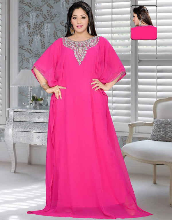 Farasha Style Kaftan With Elbo Sleeve