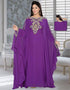 Farasha style Kaftan With Silver Work With Long Sleeve