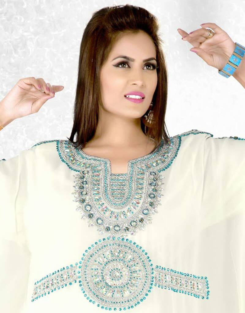 Dubai Party kaftan farasha patterned Green