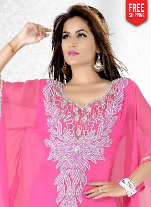 Fuchsia Designer Farasha Kaftan