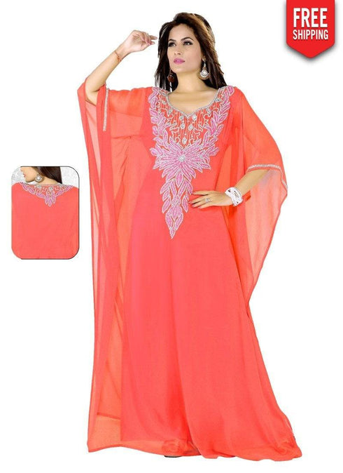 Fuchsia Designer Farasha Kaftan