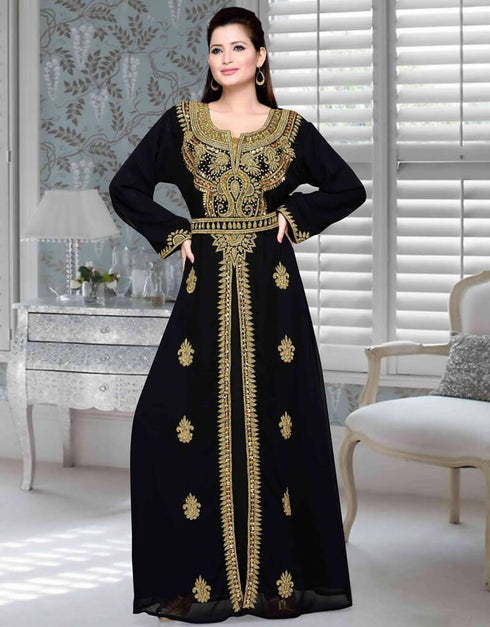 Golden work kaftan