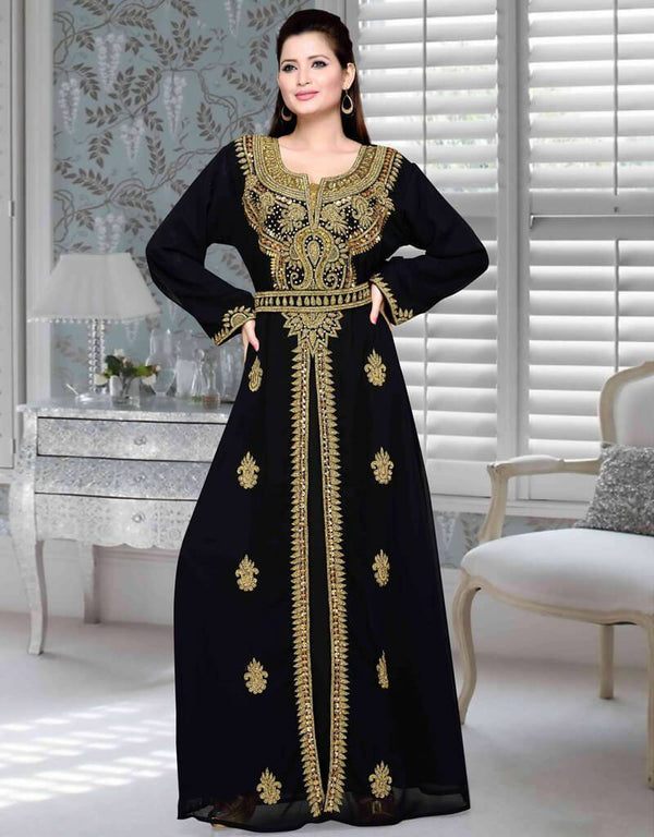 Golden work kaftan