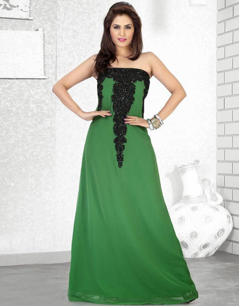 Graceful Faux Georgette Fashionable Prom Dress