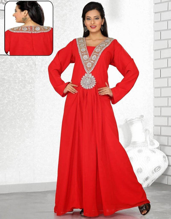 Handsome Fancy Gown Styles Full Sleeve Slim Fit Kaftan