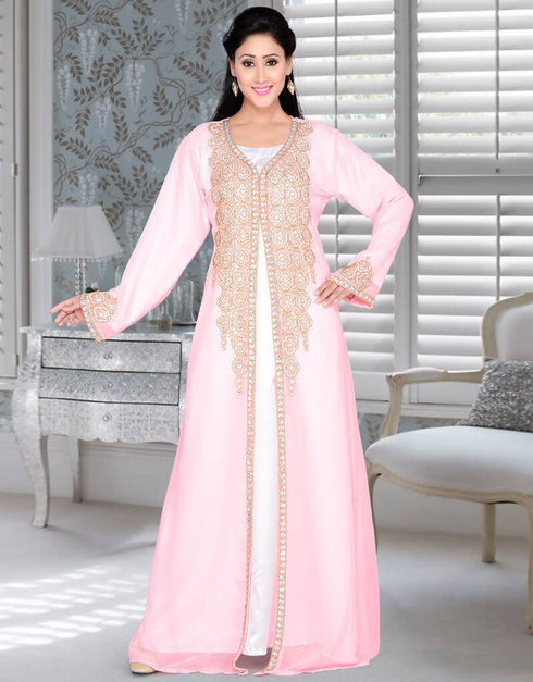 Jacket Style Embroidered Kaftan