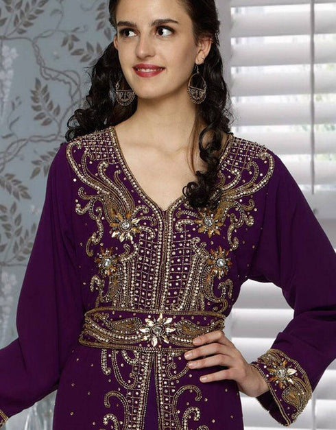Kaftan With Golden Embroidery