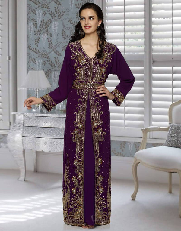 Kaftan With Golden Embroidery