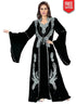 Luscious Crystal Embellished Bell Sleeves Jacket Style Kaftan Sea