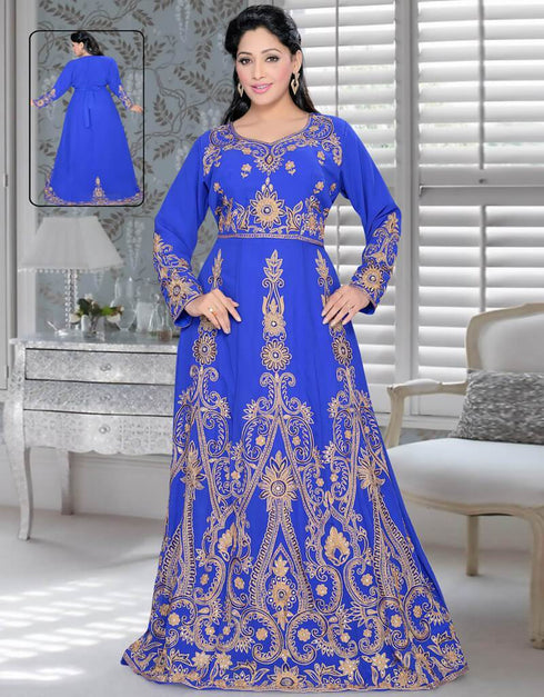 Maxi Style Party Wear Kaftan With OverAll Work