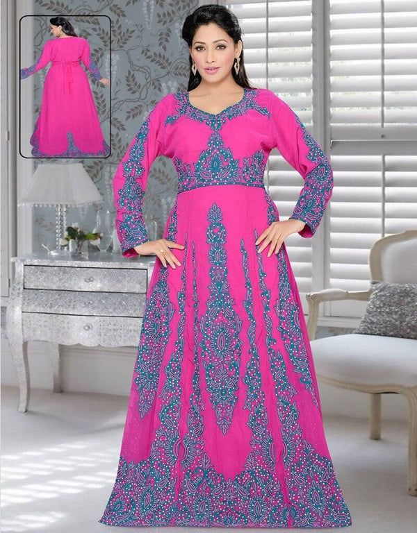 Maxi Style Party Wear Kaftan With OverAll Work