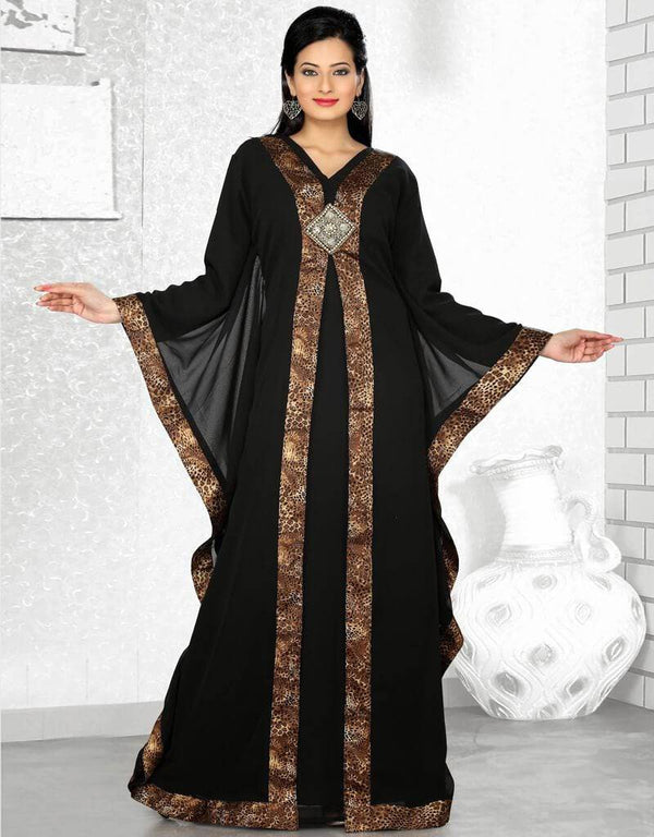 Modest Embroidered Kaftan Style Dresses