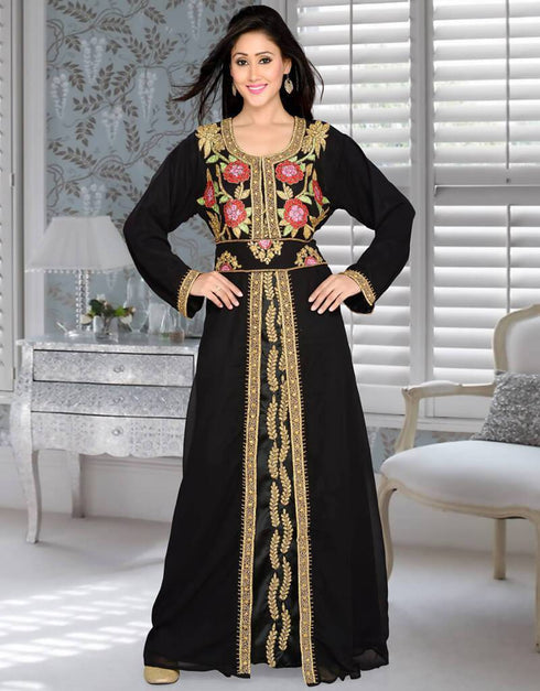 Modest Embroidered Moroccan Kaftan