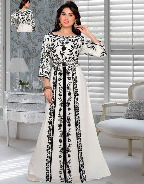 Morocan Style Kaftan With Beautiful Embroidery