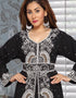 Morocan style kaftan With silver hand Embroidery
