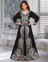 Morocan style kaftan With silver hand Embroidery