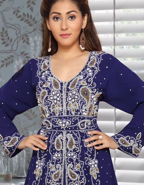 Morocan style Silver Hand Work kaftan