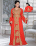 Moroccan Party Wear kaftan With Gold embroidery
