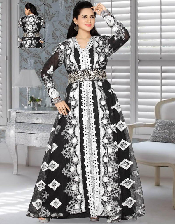 Moroccan style kaftan Front Slit