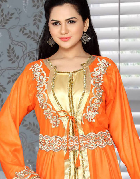 Moroccan style kaftan With Front Slit