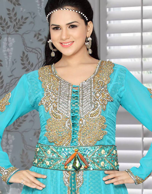 Moroccan style kaftan With Front Slit