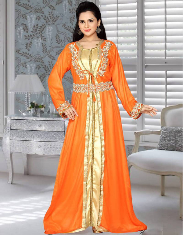 Moroccan style kaftan With Front Slit