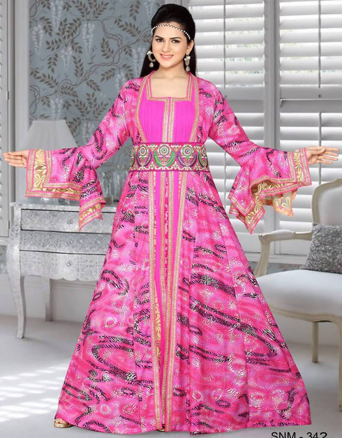 Moroccan style kaftan With Front Slit