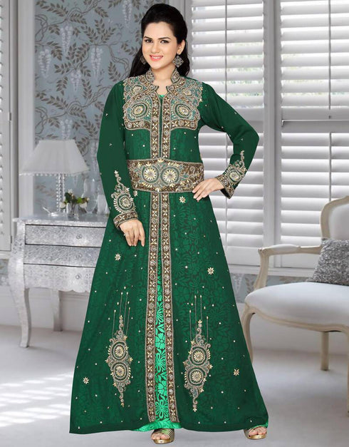 Moroccan style kaftan With Overall Work