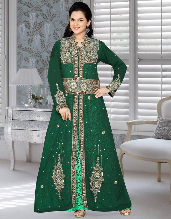 Moroccan style kaftan With Overall Work