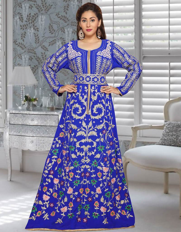 Overall MultiColor Embroidered Kaftan